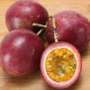 Fresh purple passion fruit (organic fruits)